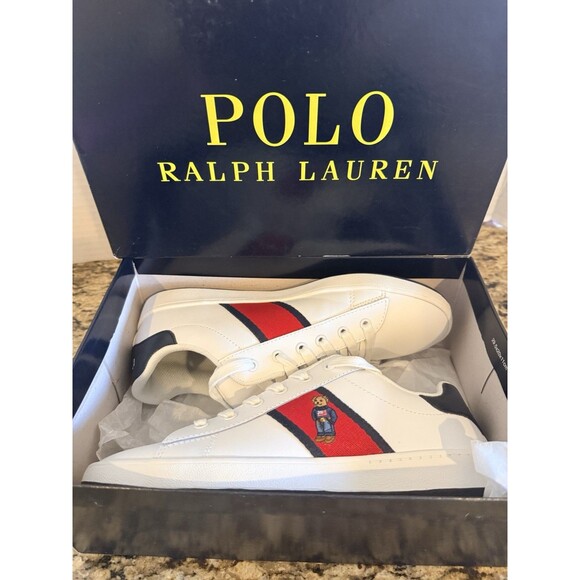 Polo Ralph Lauren Quilton Bear  Junior White/Navy/Red Size 7 US - Picture 4 of 9